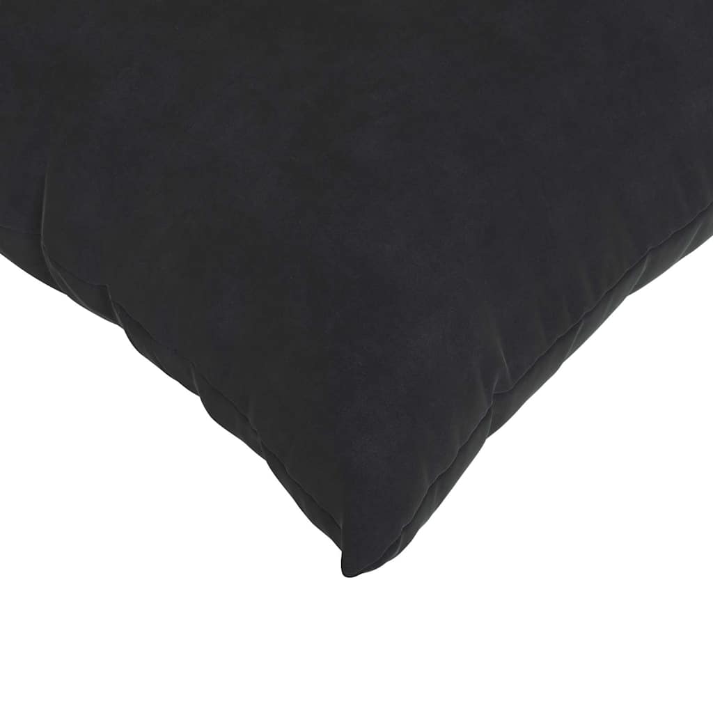 Μαξιλάρι Καναπέ 2 pcs Μαύρο 50 x 50 cm Υφασμάτινο Κορντουρά - Pakobazaar