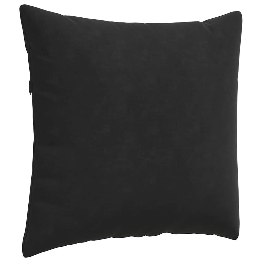Μαξιλάρι Καναπέ 2 pcs Μαύρο 50 x 50 cm Υφασμάτινο Κορντουρά - Pakobazaar