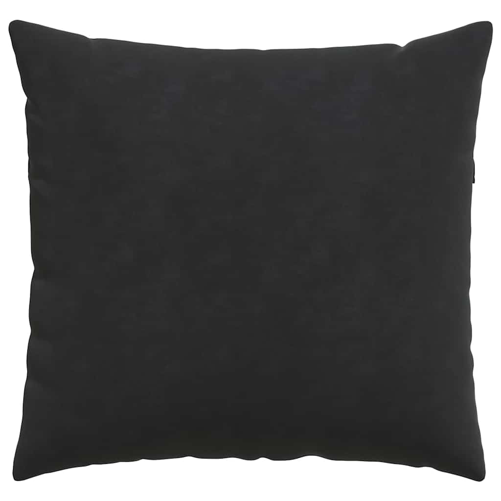 Μαξιλάρι Καναπέ 2 pcs Μαύρο 50 x 50 cm Υφασμάτινο Κορντουρά - Pakobazaar