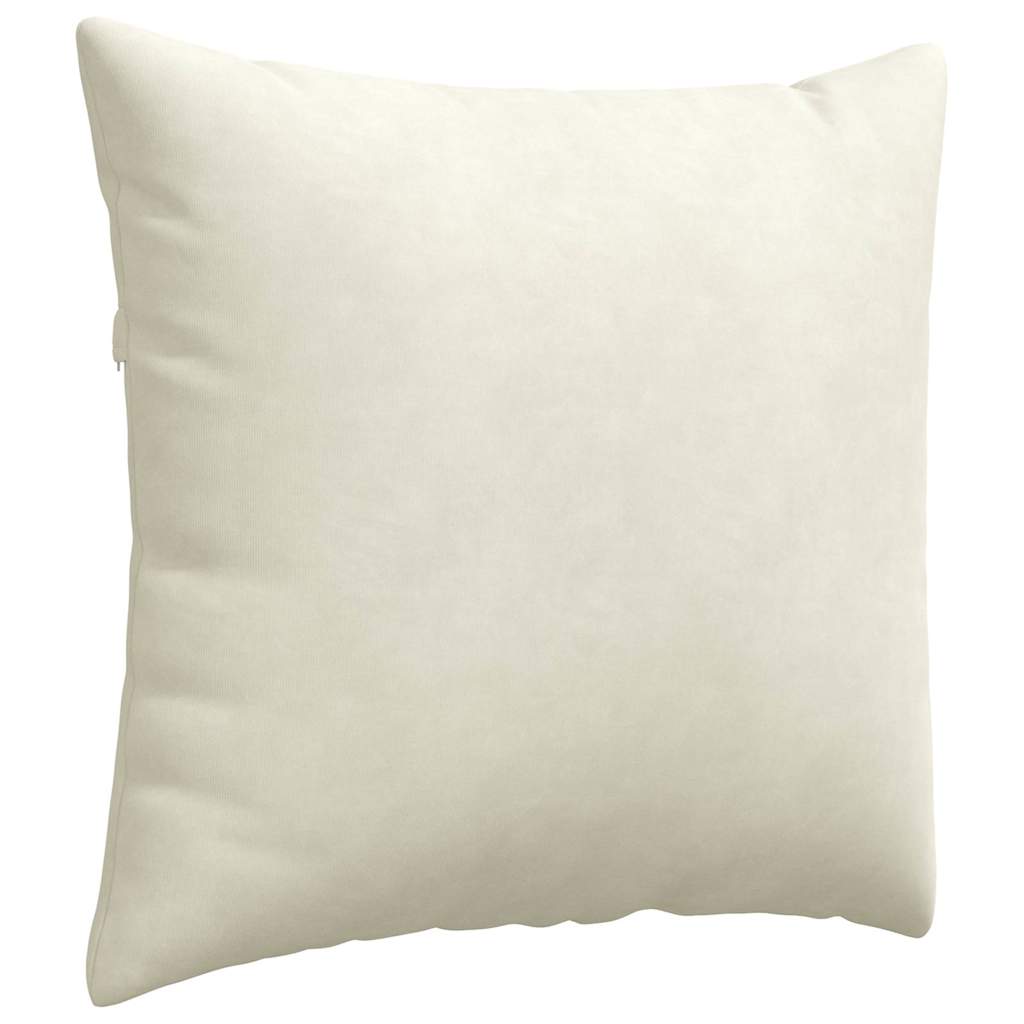 Μαξιλάρι Καναπέ 2 pcs Κρεμ 50 x 50 cm Υφασμάτινο Κορντουρά