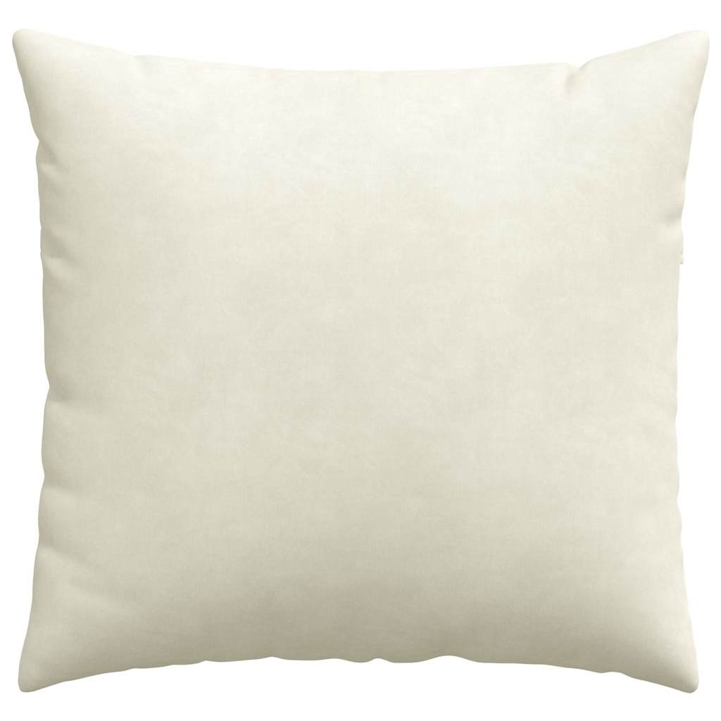 Μαξιλάρι Καναπέ 2 pcs Κρεμ 50 x 50 cm Υφασμάτινο Κορντουρά