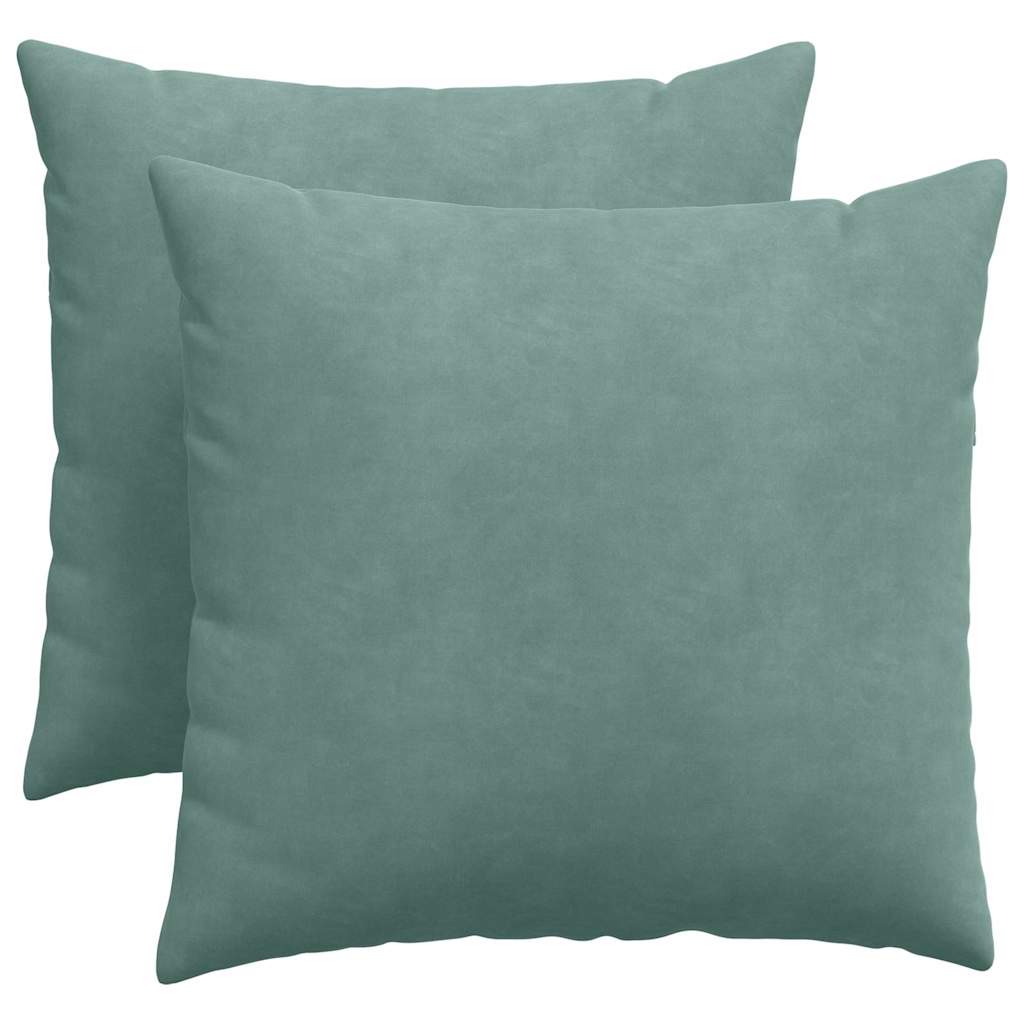 Μαξιλάρι Καναπέ 2 pcs Θαλασσί 50 x 50 cm Υφασμάτινο Κορντουρά