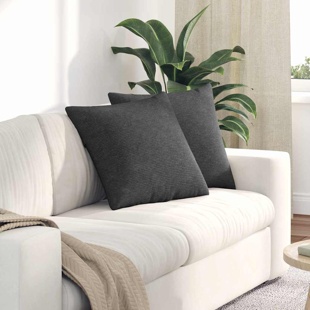 Μαξιλάρι Καναπέ 2 pcs Σκούρο Γκρι 50 x 50 cm