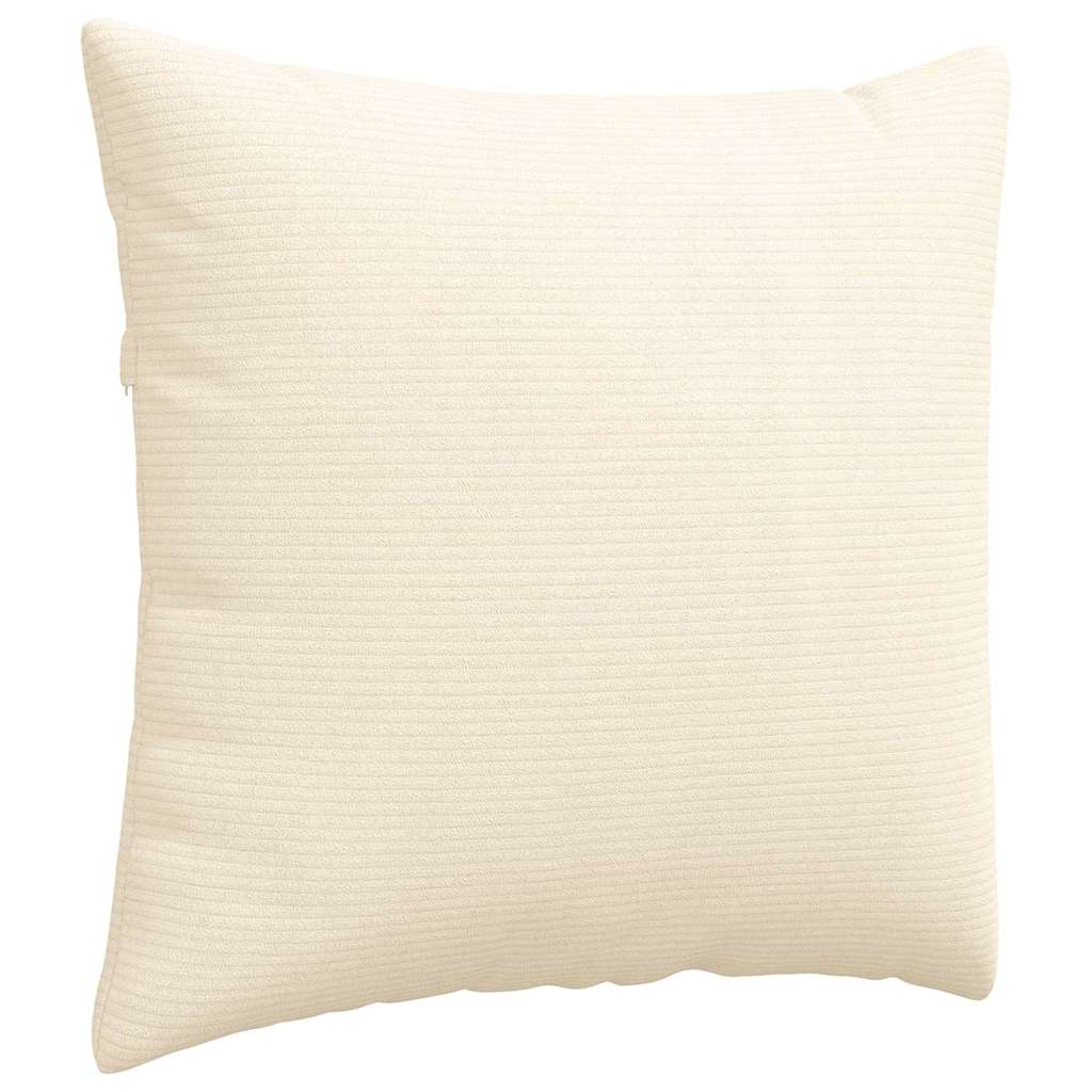Μαξιλάρι Καναπέ 2 pcs Κρεμ 50 x 50 cm Υφασμάτινο Κορντουρά