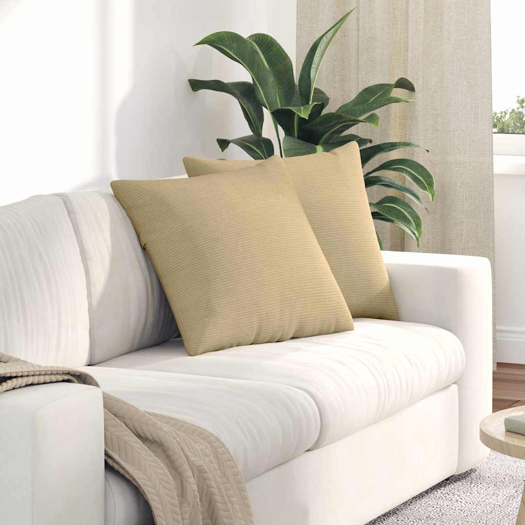 Μαξιλάρι Καναπέ 2 pcs Γκρι Πράσινο 50 x 50 cm