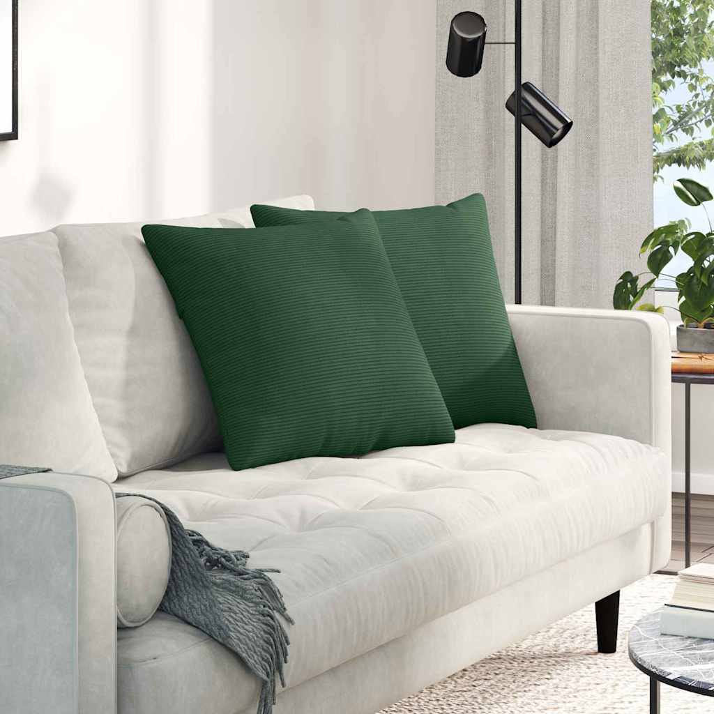 Μαξιλάρι Καναπέ 2 pcs Σκούρο Πράσινο 50 x 50 cm