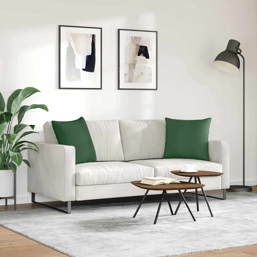 Μαξιλάρι Καναπέ 2 pcs Σκούρο Πράσινο 50 x 50 cm