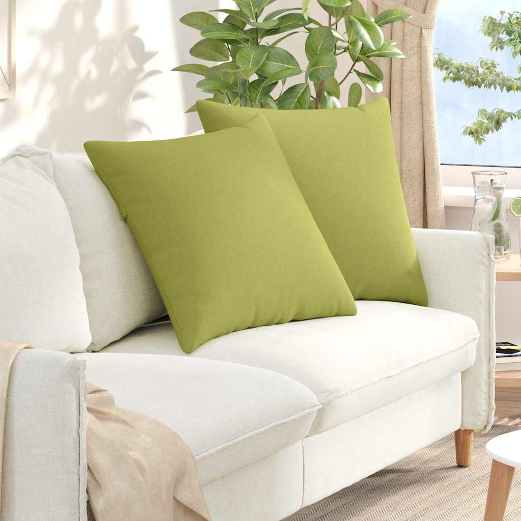 Μαξιλάρι Καναπέ 2 pcs Ανοιχτό Πράσινο 60 x 60 cm ύφασμα