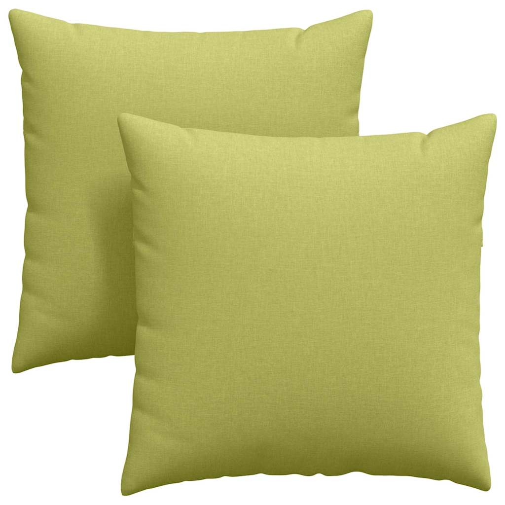 Μαξιλάρι Καναπέ 2 pcs Ανοιχτό Πράσινο 60 x 60 cm ύφασμα