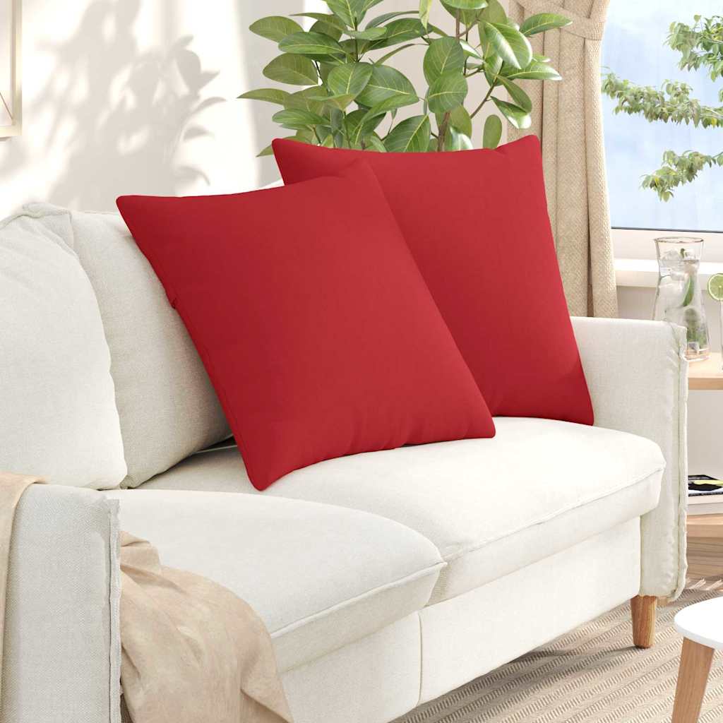 Μαξιλάρι Καναπέ 2 pcs Κόκκινο 60 x 60 cm ύφασμα