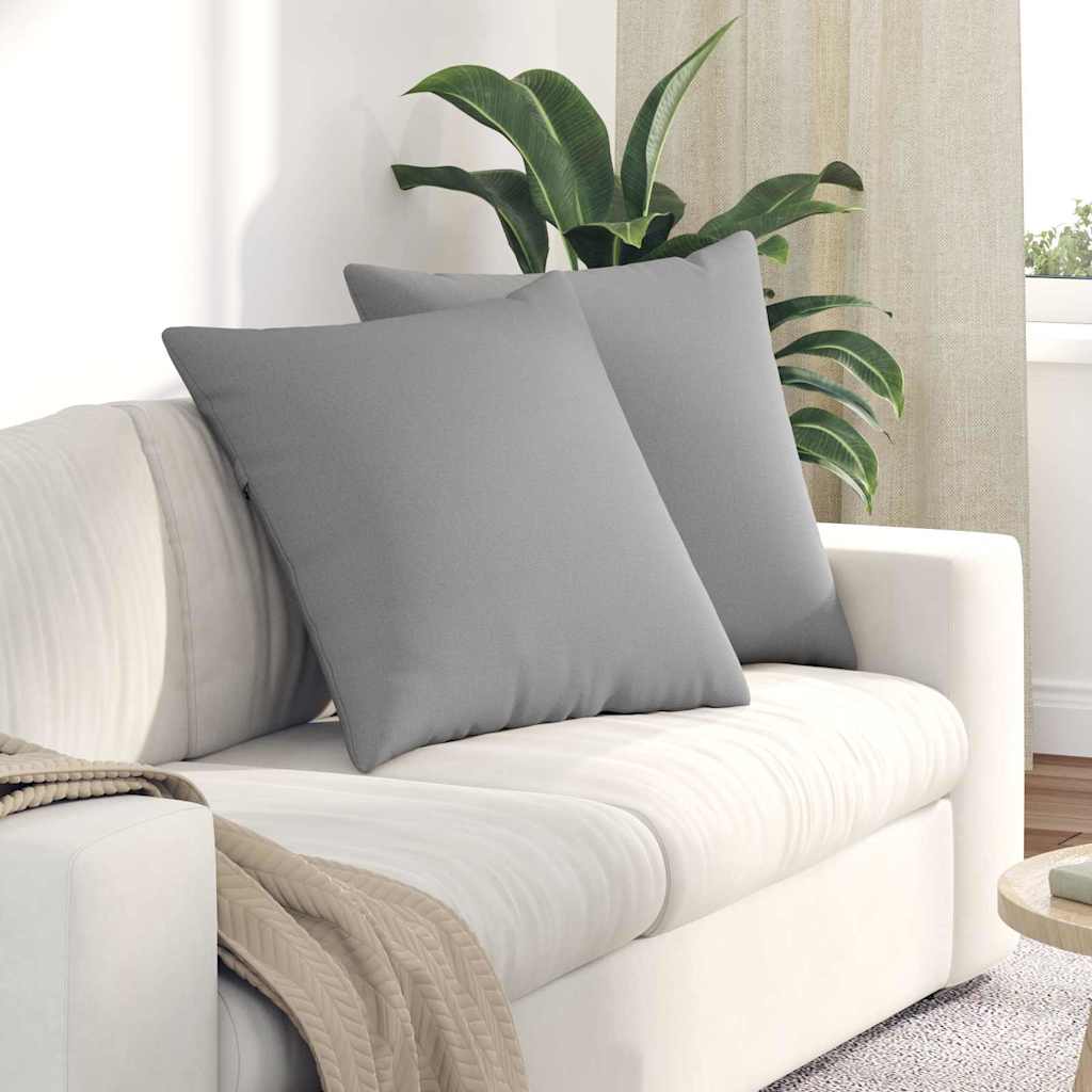 Μαξιλάρι Καναπέ 2 pcs Σκίουρος Γκρί 60 x 60 cm ύφασμα