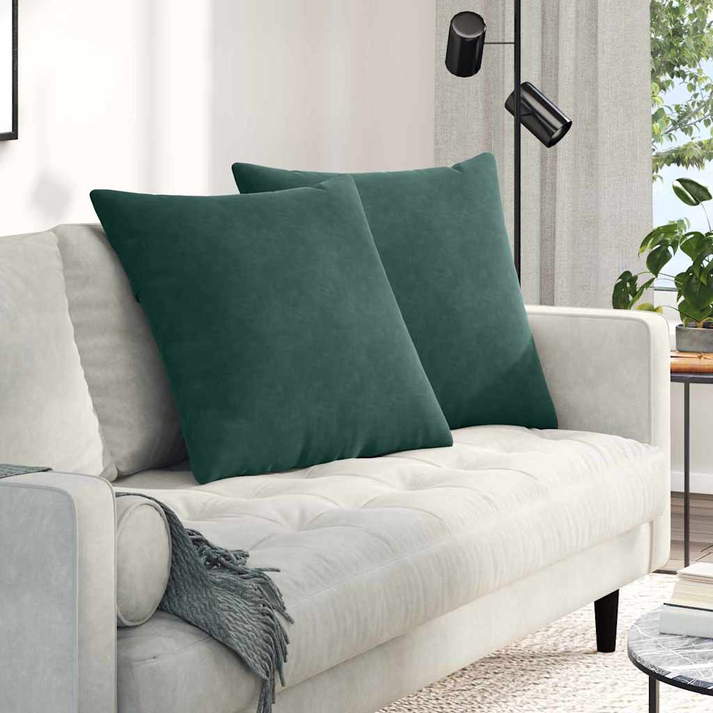 Μαξιλάρι Καναπέ 2 pcs Σκούρο Πράσινο 60 x 60 cm