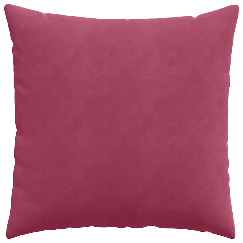 Μαξιλάρι Καναπέ 2 pcs Κόκκινο 60 x 60 cm Υφασμάτινο Κορντουρά