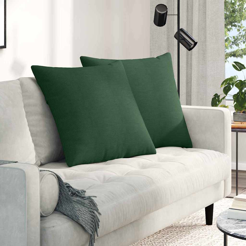 Μαξιλάρι Καναπέ 2 pcs Σκούρο Πράσινο 60 x 60 cm