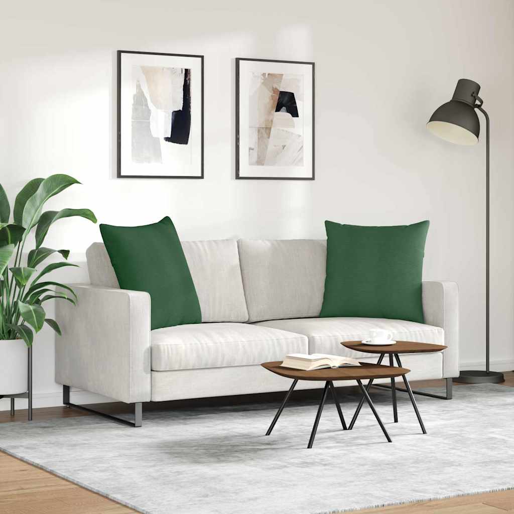 Μαξιλάρι Καναπέ 2 pcs Σκούρο Πράσινο 60 x 60 cm