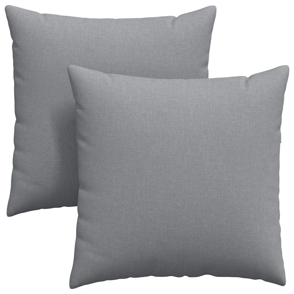 Μαξιλάρι Καναπέ 2 pcs Ανοιχτό γκρι 80 x 80 cm ύφασμα
