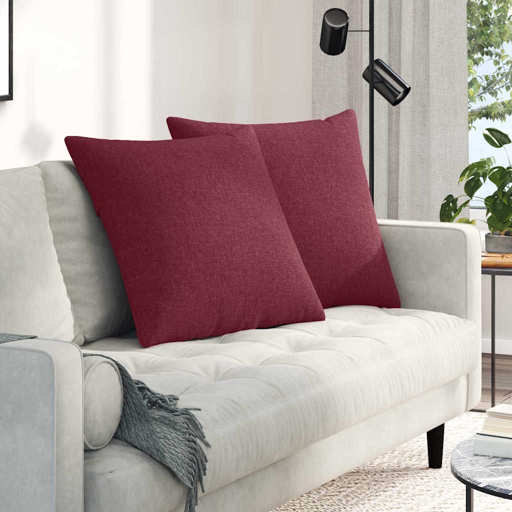 Μαξιλάρι Καναπέ 2 pcs Κόκκινο 80 x 80 cm ύφασμα
