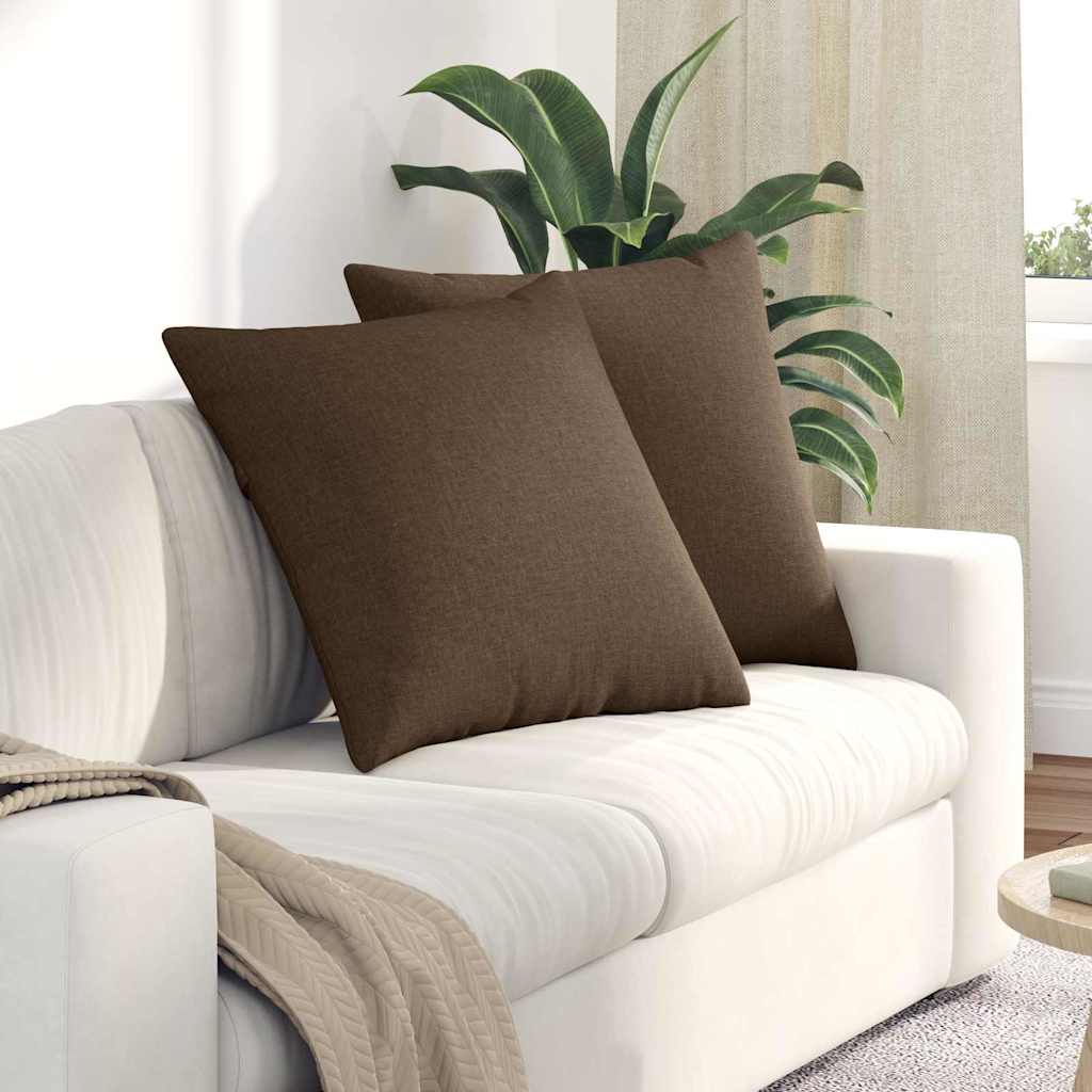 Μαξιλάρι Καναπέ 2 pcs Καφέ 80 x 80 cm ύφασμα