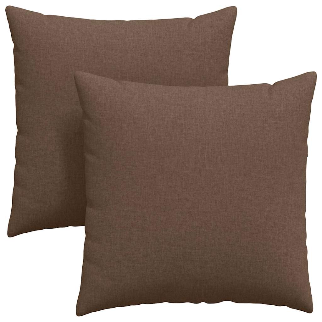 Μαξιλάρι Καναπέ 2 pcs Καφέ 80 x 80 cm ύφασμα