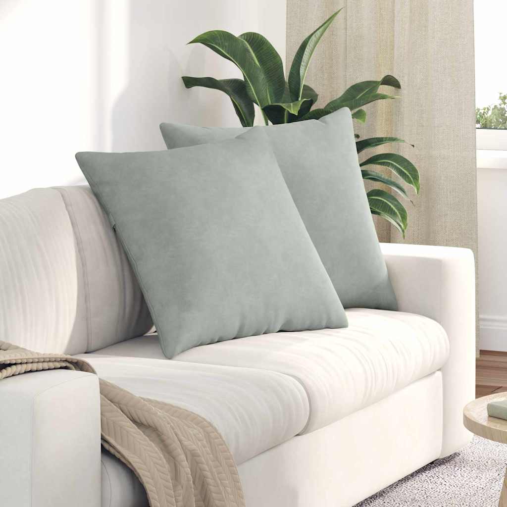 Μαξιλάρι Καναπέ 2 pcs Ανοιχτό γκρι 80 x 80 cm