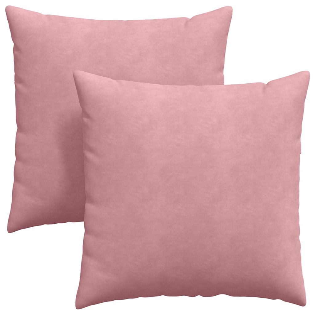 Μαξιλάρι Καναπέ 2 pcs Ροζ 80 x 80 cm Υφασμάτινο Κορντουρά