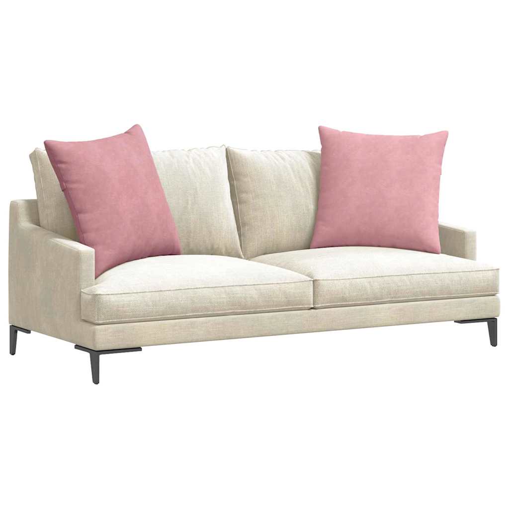 Μαξιλάρι Καναπέ 2 pcs Ροζ 80 x 80 cm Υφασμάτινο Κορντουρά