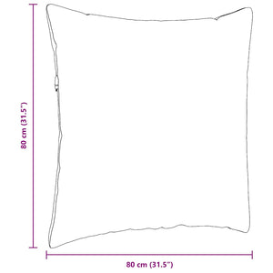 Μαξιλάρι Καναπέ 2 pcs Κόκκινο 80 x 80 cm Υφασμάτινο Κορντουρά