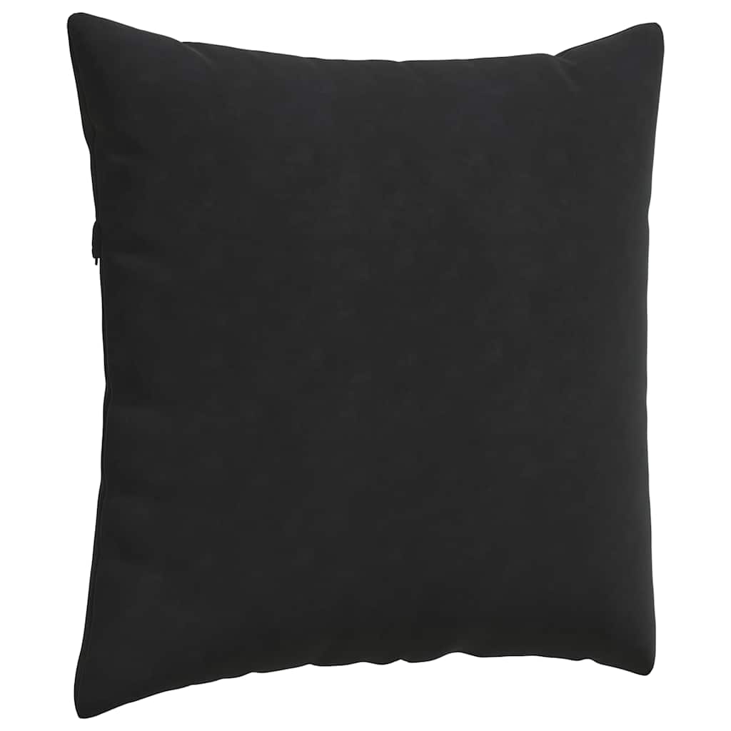 Μαξιλάρι Καναπέ 2 pcs Μαύρο 80 x 80 cm Υφασμάτινο Κορντουρά