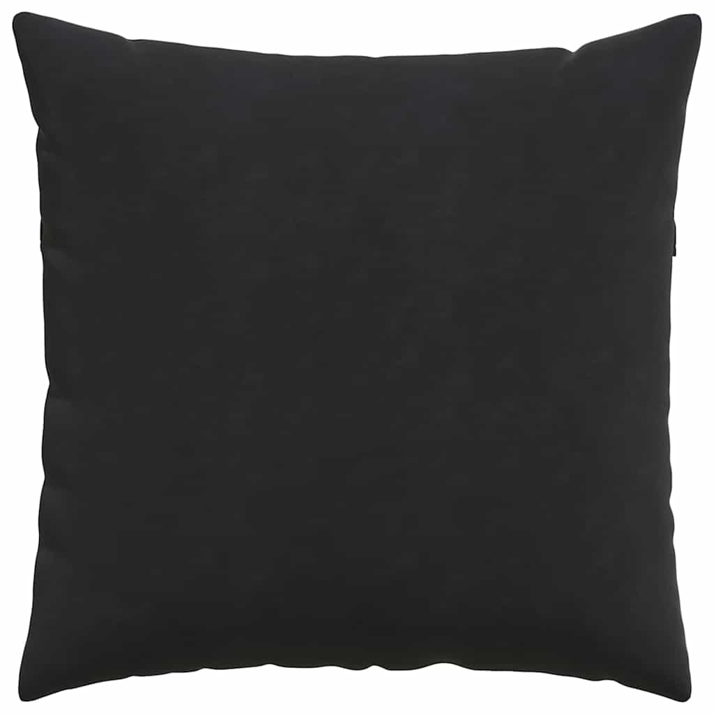Μαξιλάρι Καναπέ 2 pcs Μαύρο 80 x 80 cm Υφασμάτινο Κορντουρά