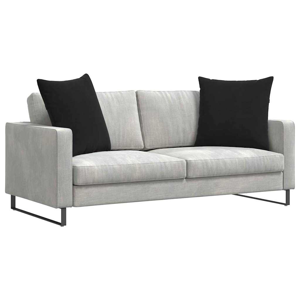Μαξιλάρι Καναπέ 2 pcs Μαύρο 80 x 80 cm Υφασμάτινο Κορντουρά