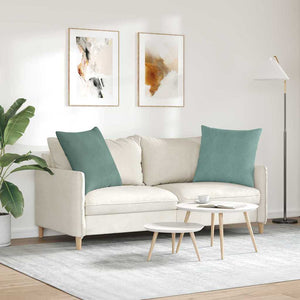 Μαξιλάρι Καναπέ 2 pcs Θαλασσί 80 x 80 cm Υφασμάτινο Κορντουρά