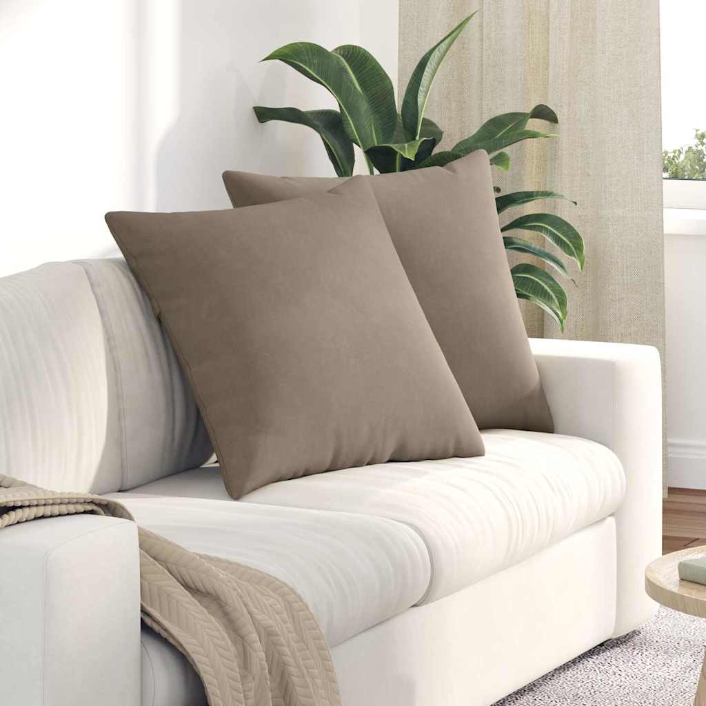 Μαξιλάρι Καναπέ 2 pcs Taupe 80 x 80 cm ύφασμα
