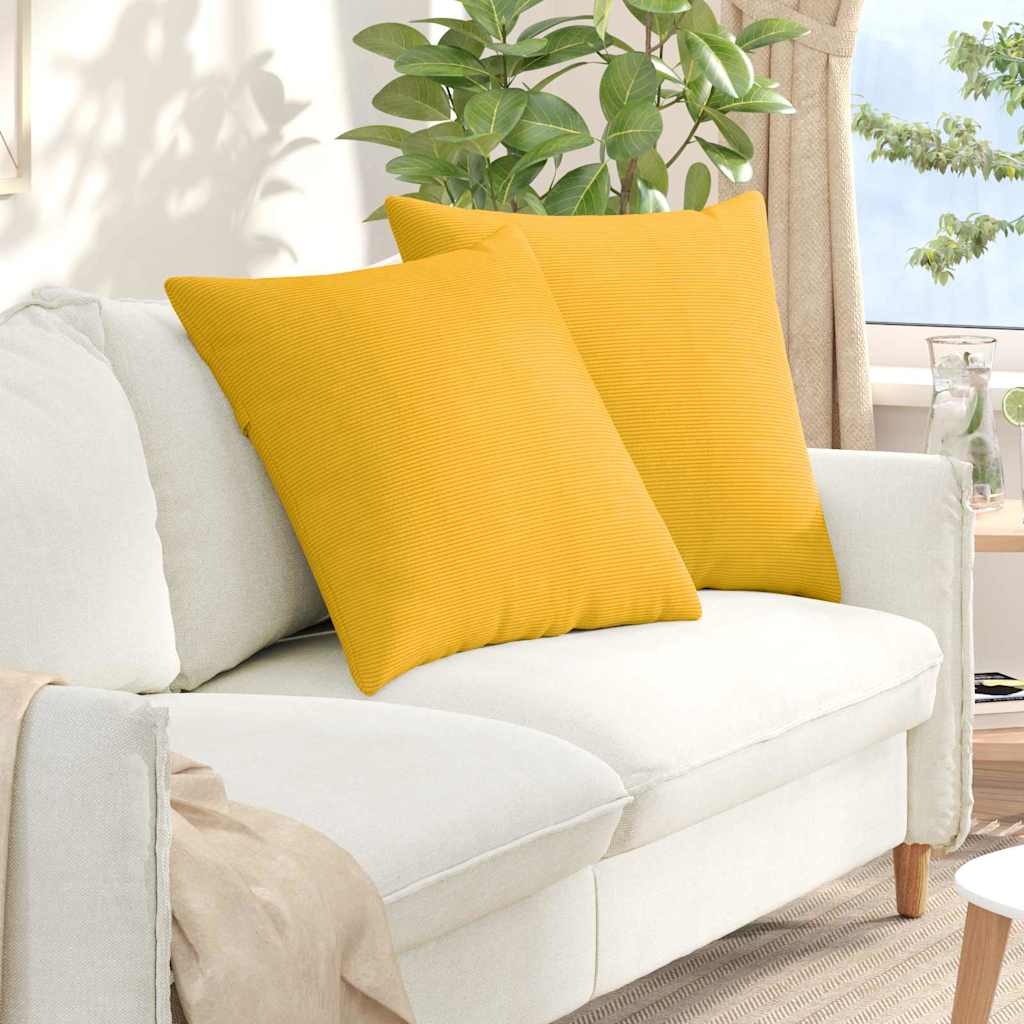Μαξιλάρι Καναπέ 2 pcs Απαλό Κίτρινο 80 x 80 cm