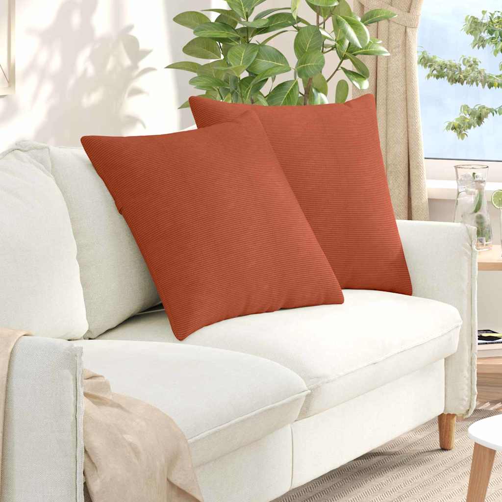 Μαξιλάρι Καναπέ 2 pcs Κόκκινο Πορτοκαλί 80 x 80 cm