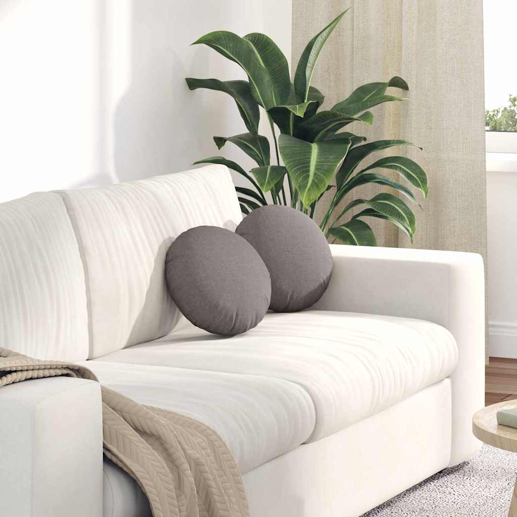 Μαξιλάρια καθισμάτων 2 pcs Taupe Ø30 x 13 εκ ύφασμα