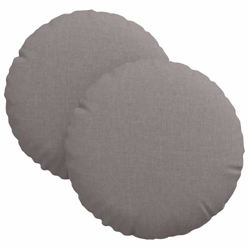 Μαξιλάρια καθισμάτων 2 pcs Taupe Ø30 x 13 εκ ύφασμα