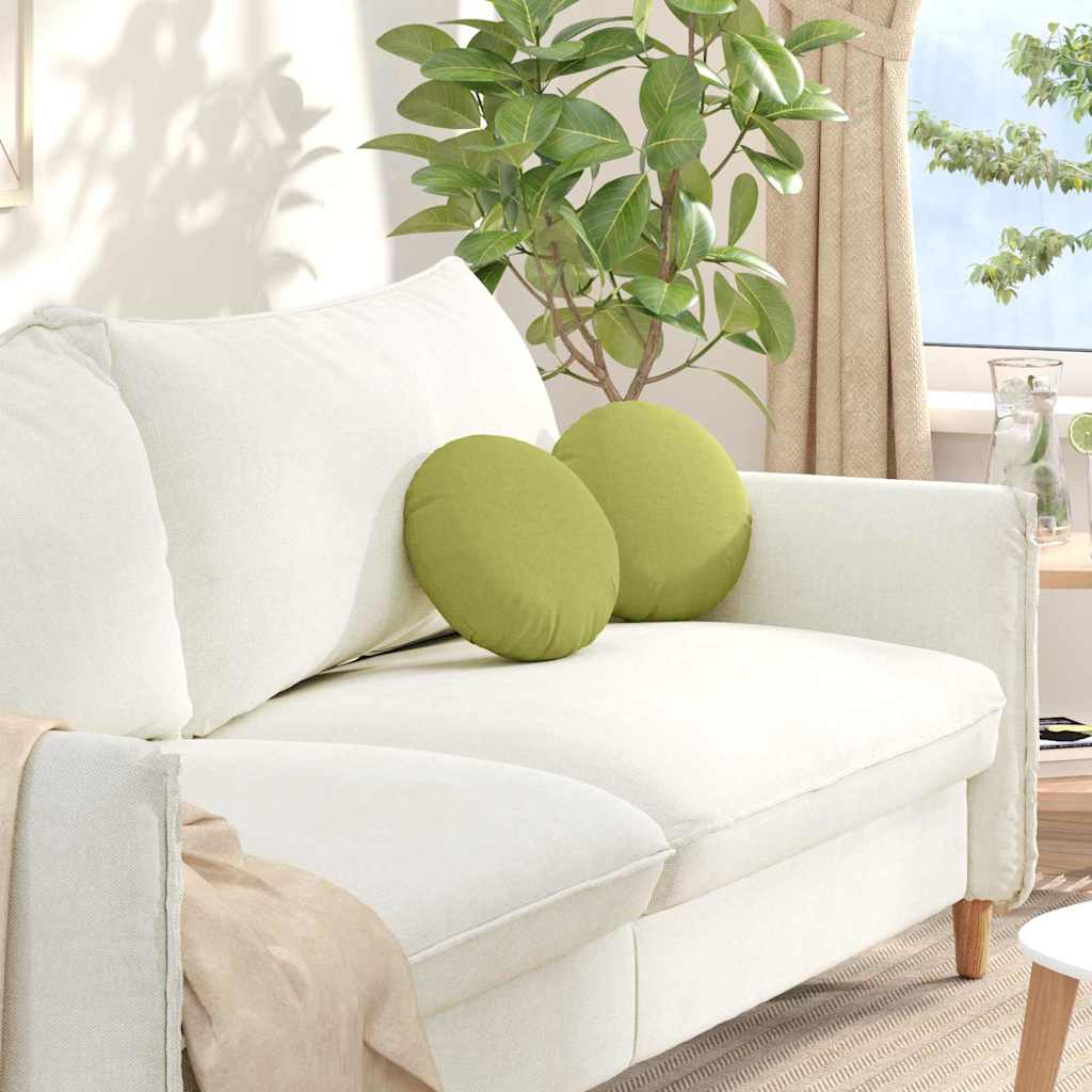 Μαξιλάρια καθισμάτων 2 pcs Ανοιχτό Πράσινο Ø30 x 13 εκ ύφασμα