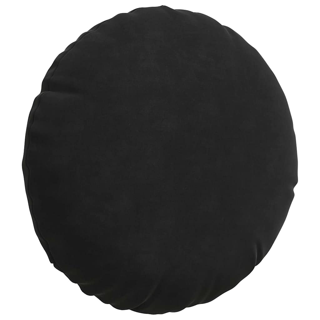 Μαξιλάρια καθισμάτων 2 pcs Μαύρο Ø 40 x 13 εκ. Βελούδο - Pakobazaar