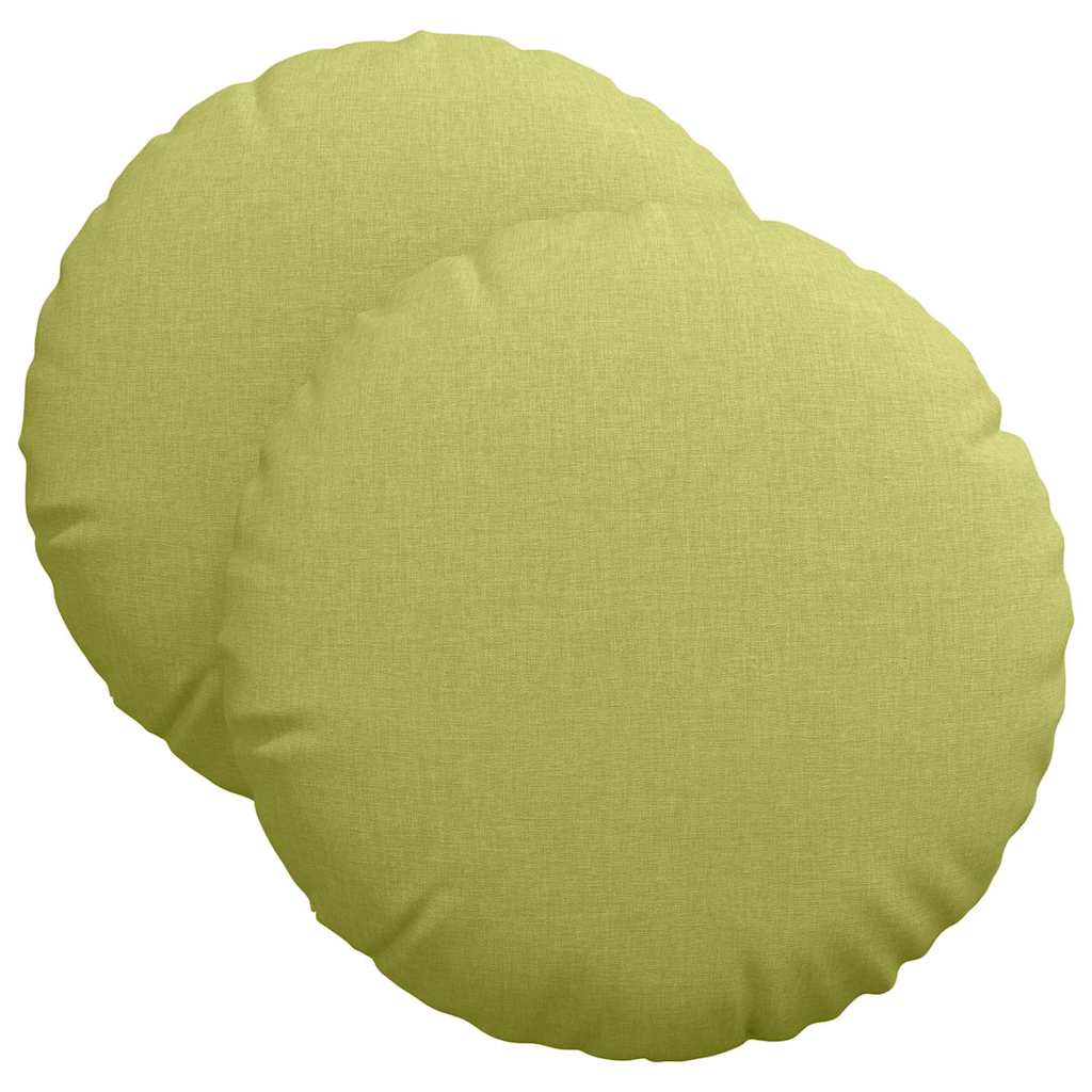 Μαξιλάρια καθισμάτων 2 pcs Ανοιχτό Πράσινο Ø40 x 13 εκ ύφασμα