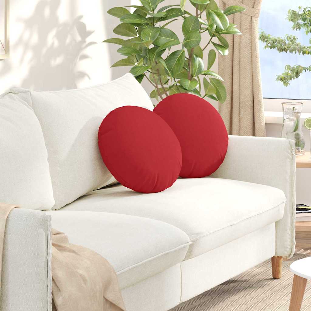 Μαξιλάρια καθισμάτων 2 pcs Κόκκινο Ø40 x 13 εκ ύφασμα
