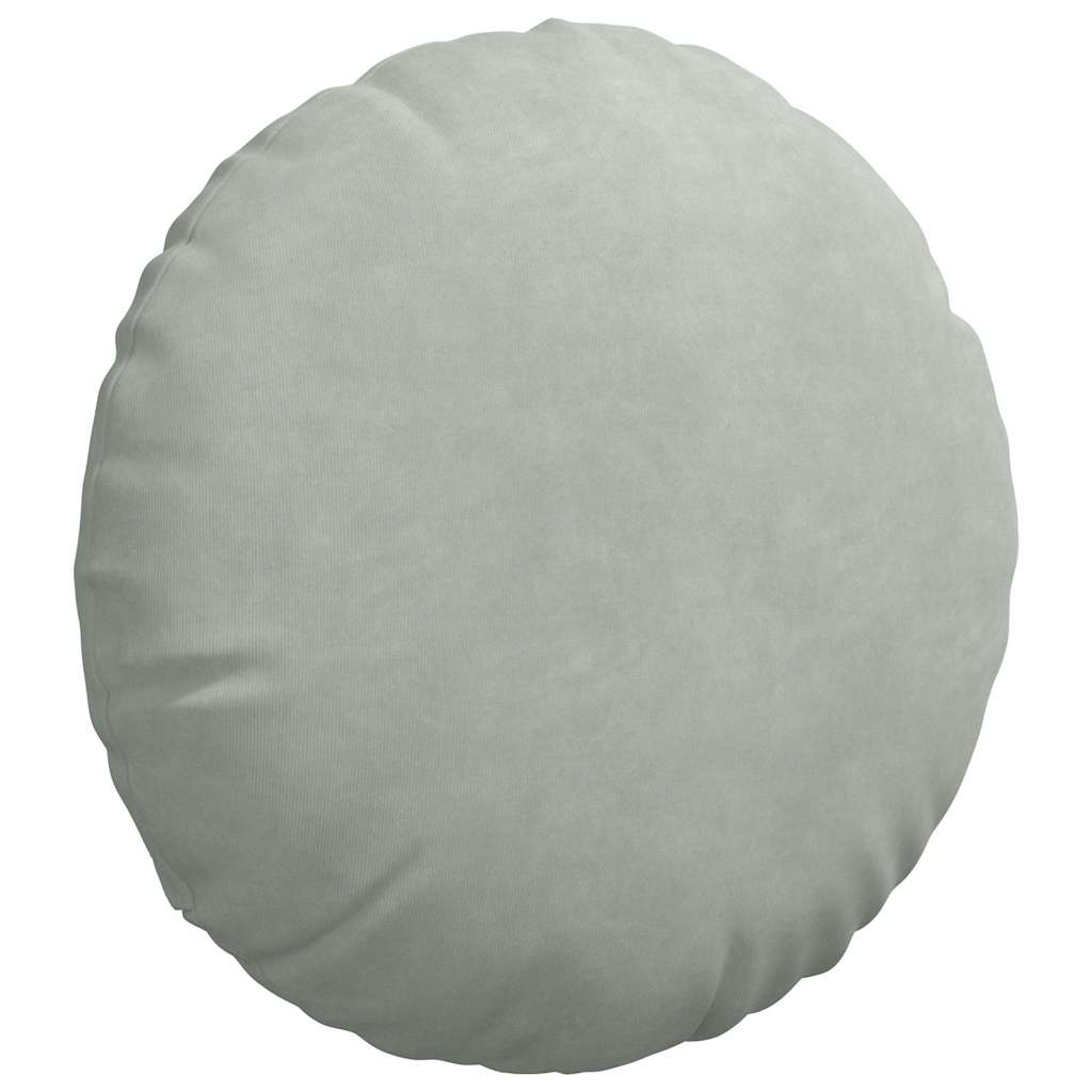 Μαξιλάρια καθισμάτων 2 pcs Ανοιχτό γκρι Ø 40 x 13 εκ. Βελούδο
