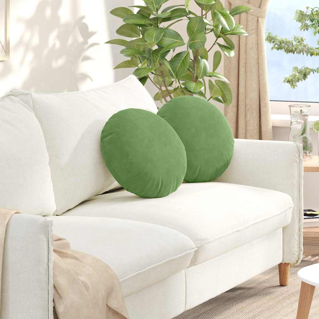 Μαξιλάρια καθισμάτων 2 pcs Ανοιχτό Πράσινο Ø 40 x 13 εκ. - Pakobazaar