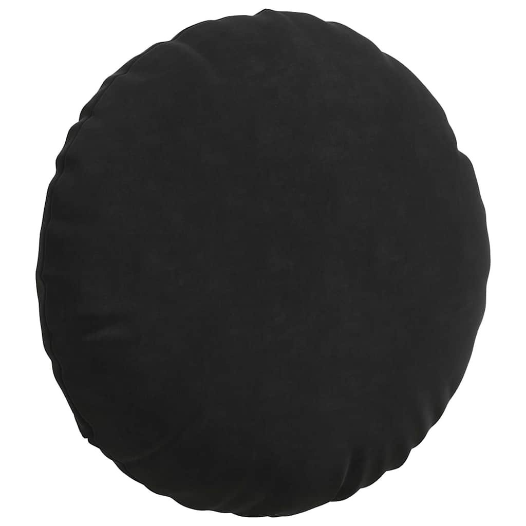 Μαξιλάρια καθισμάτων 2 pcs Μαύρο Ø 40 x 13 εκ. Βελούδο