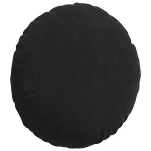 Μαξιλάρια καθισμάτων 2 pcs Μαύρο Ø 40 x 13 εκ. Βελούδο