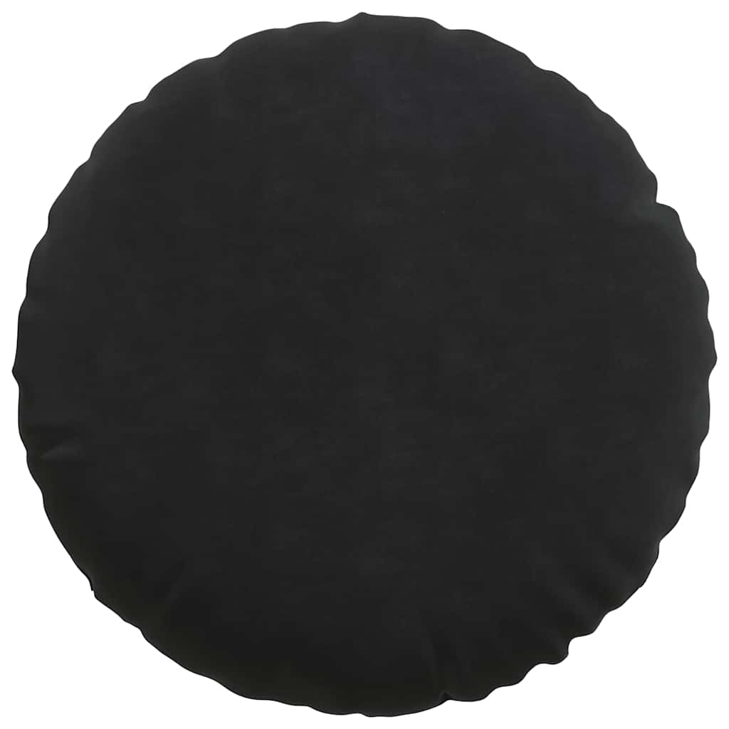 Μαξιλάρια καθισμάτων 2 pcs Μαύρο Ø 40 x 13 εκ. Βελούδο