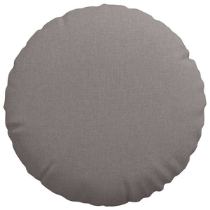 Μαξιλάρια καθισμάτων 2 τμχ. Ύφασμα Taupe Ø50 x 19 εκ