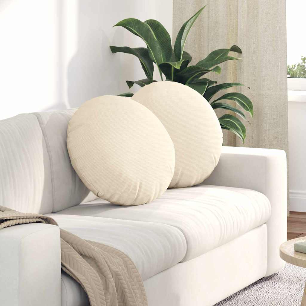 Μαξιλάρια καθισμάτων 2 pcs Κρεμ Ø50 x 19 εκ