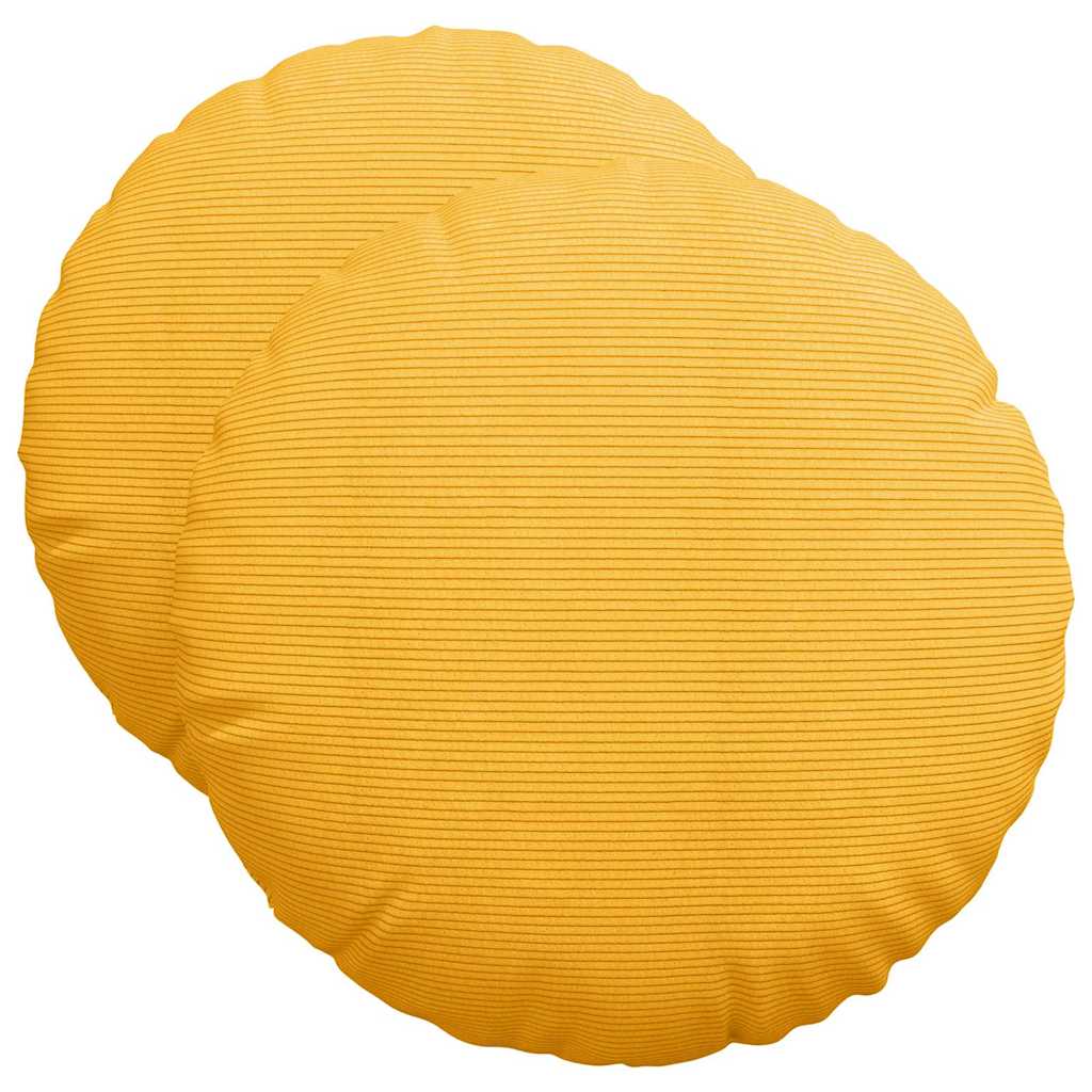 Μαξιλάρια καθισμάτων 2 pcs Απαλό Κίτρινο Ø 50 cm - Pakobazaar