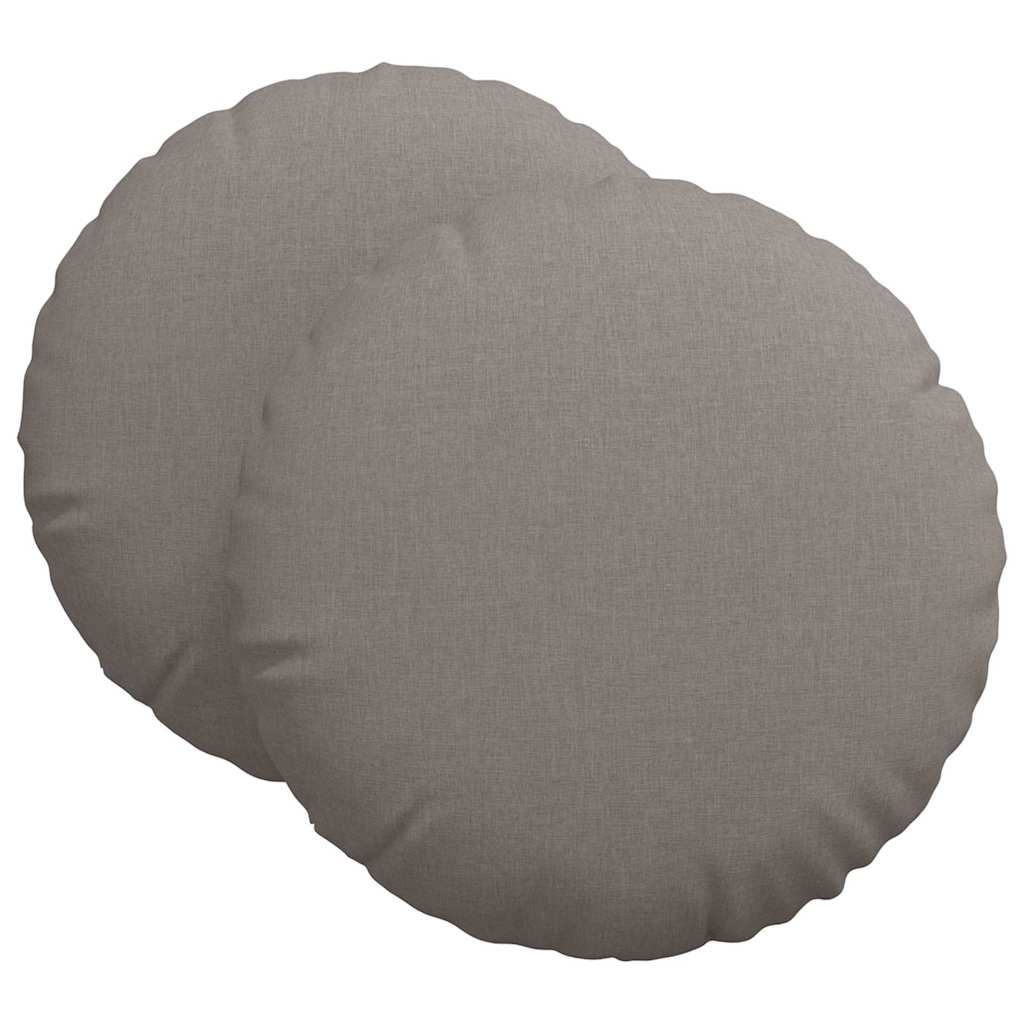 Μαξιλάρια καθισμάτων 2 pcs Taupe Ø60 x 21 εκ ύφασμα