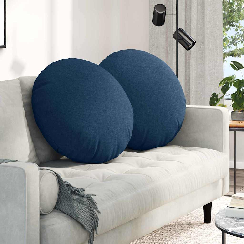 Μαξιλάρια καθισμάτων 2 pcs Μπλε Ø60 x 21 εκ ύφασμα